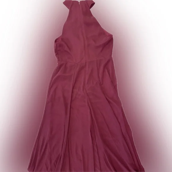 NWT Ralph Lauren Buckle Trim Georgette Halter Gown - Picture 7 of 11